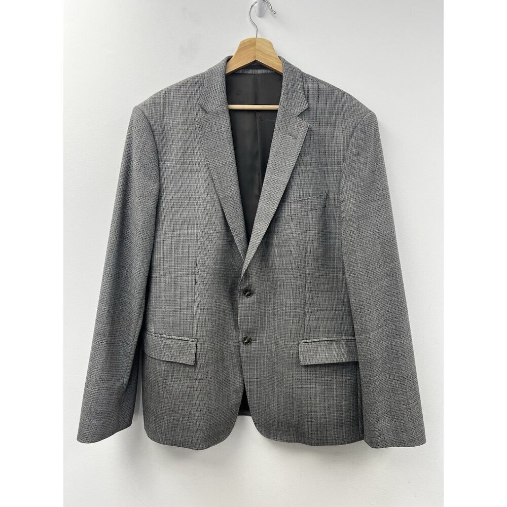 Versace Collection Wool Blazer  Sports Coat Gray houndstooth  Sz 54